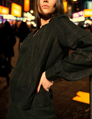 Saint-Tropez blouse Black lurex