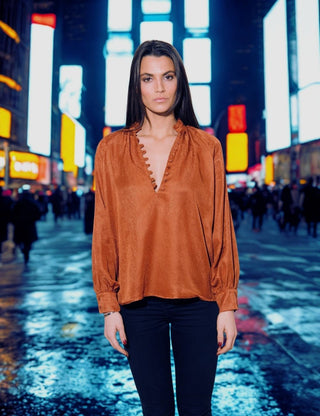 Paros II Terracotta Blouse