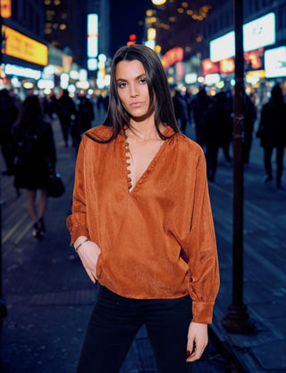 Paros II Terracotta Blouse