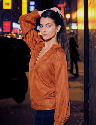 Paros II Terracotta Blouse