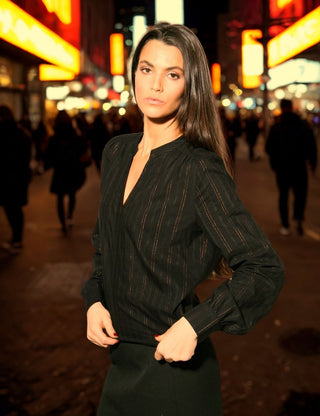 Saint-Tropez blouse Black lurex