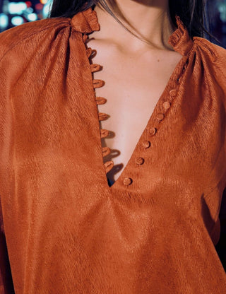Paros II Terracotta Blouse