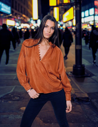 Paros II Terracotta Blouse