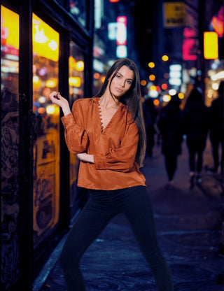 Paros II Terracotta Blouse