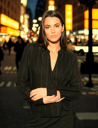 Saint-Tropez blouse Black lurex