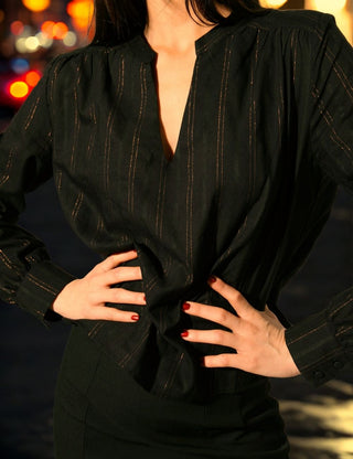 Saint-Tropez blouse Black lurex