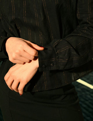 Saint-Tropez blouse Black lurex