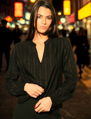 Saint-Tropez blouse Black lurex