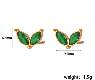 Boucles d'oreilles style marquises vertes