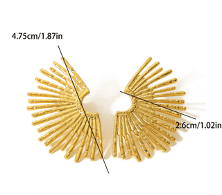 Boucles d'oreilles soleil doré