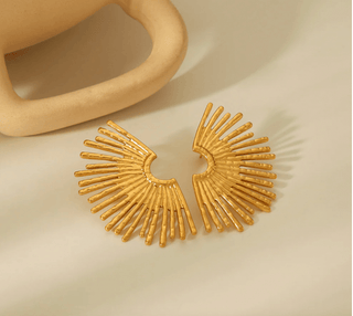 Boucles d'oreilles soleil doré