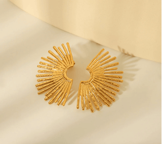 Boucles d'oreilles soleil doré