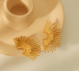 Boucles d'oreilles soleil doré