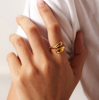 Bague géométrique doré