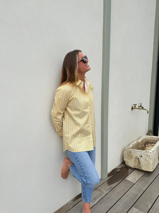 Yellow and blue striped shirt - Simone