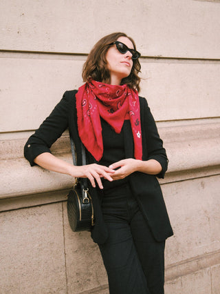 Indira Red Cashmere Scarf