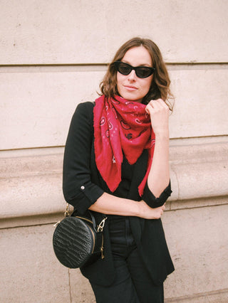 Indira Red Cashmere Scarf
