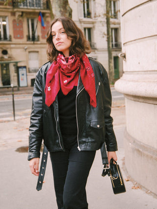 Indira Red Cashmere Scarf