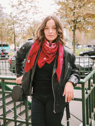 Indira Red Cashmere Scarf