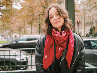 Écharpe cachemire rouge