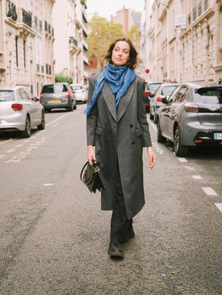 Indira Blue Cashmere Scarf