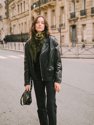 Indira Khaki Cashmere Scarf