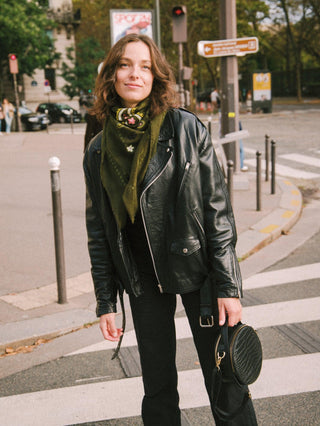 Indira Khaki Cashmere Scarf