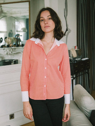 Helsinki Orange striped shirt