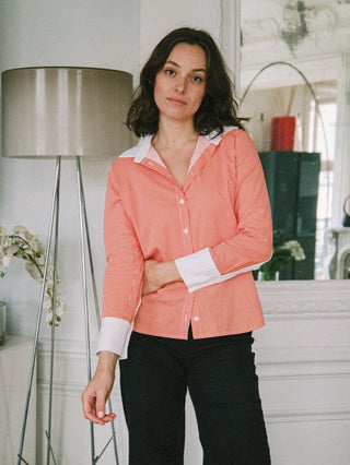 Helsinki Orange striped shirt