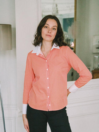 Helsinki Orange striped shirt