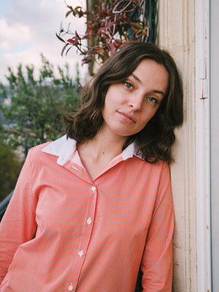 Helsinki Orange striped shirt