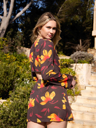 Bloom backless short dress - Olga