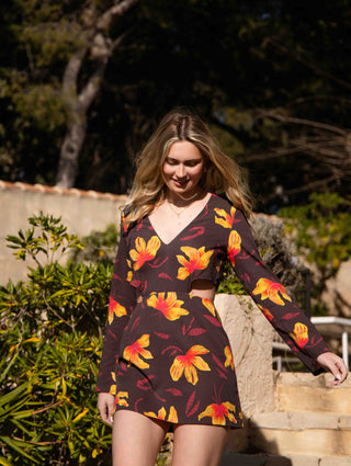 Bloom backless short dress - Olga