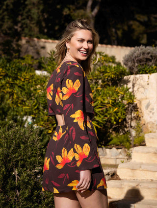 Bloom backless short dress - Olga