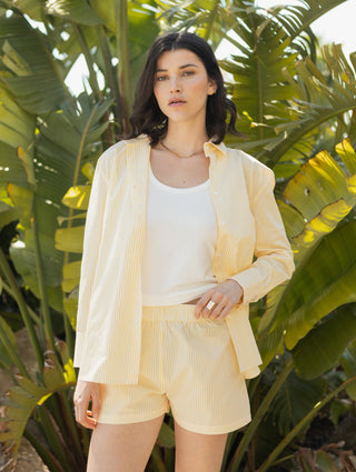 Simone oversized shirt yellow stripes