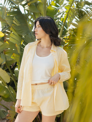 Simone oversized shirt yellow stripes