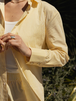 Simone oversized shirt yellow stripes