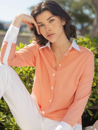 Helsinki Orange striped shirt