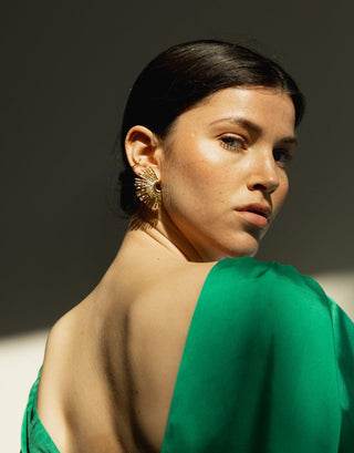 Boucles d'oreilles soleil doré