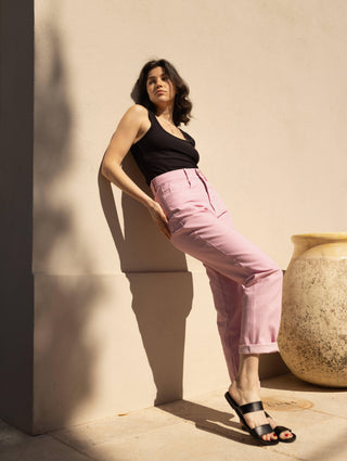 Jean Pyla Rose à rayures