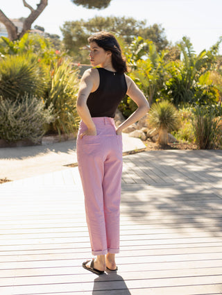 Jean Pyla Rose à rayures