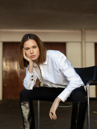 Simone white oversized shirt