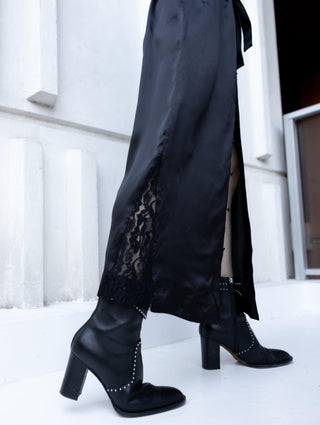 Lisbon black silk dress