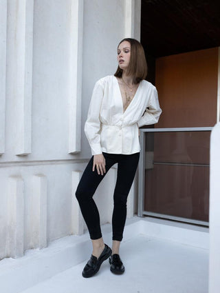 Cassis ivory blouse