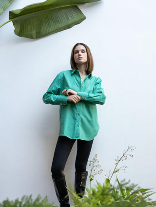 Green oversized Simone shirt