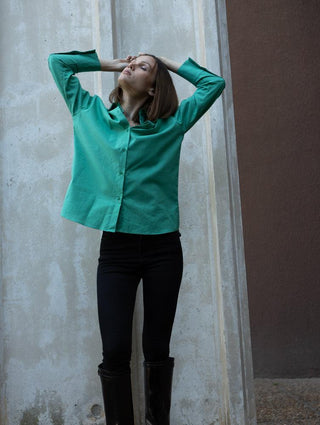 Green oversized Simone shirt