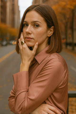Powder pink London silk shirt