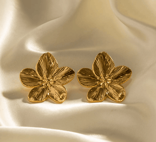 Boucles d'oreilles fleurs doré