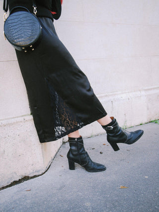 Black silk Roma skirt