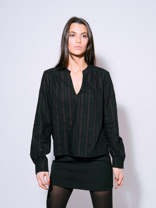 Saint-Tropez blouse Black lurex